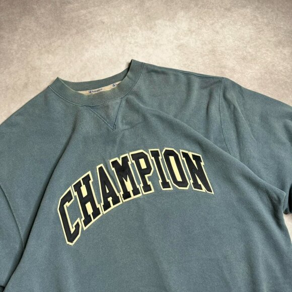 Blue Vintage Champion Crewneck Sweater - Picture 2 of 5